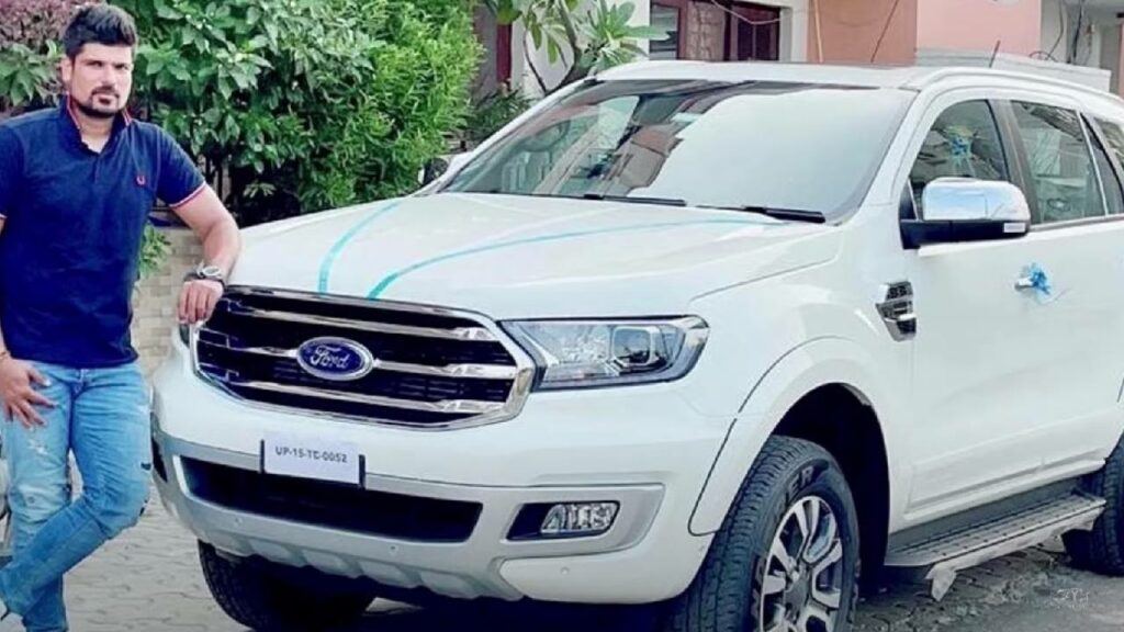 Karan Sharma with His Ford Endeavour