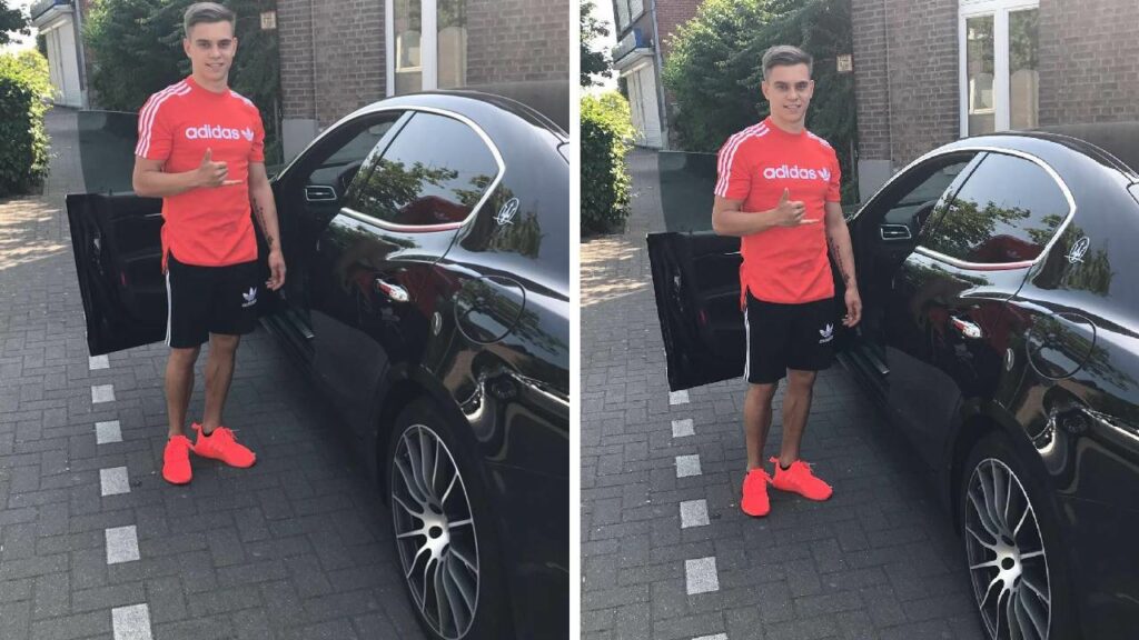 Leanardo Trossard with his Maserati