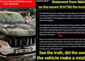 Mahindra Replies to XUV700 Owner Whose SUV Caught Fire