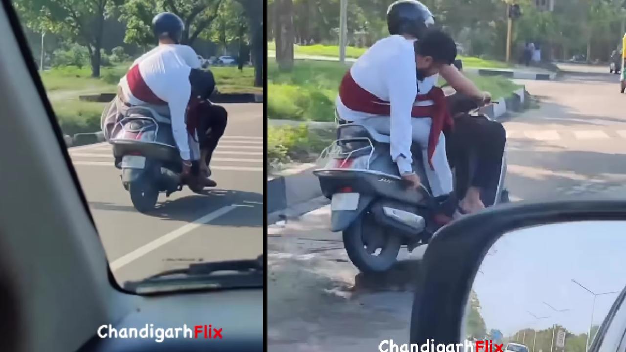 Man Takes Drunk Friend on Scooter in Chandigarh, Fined