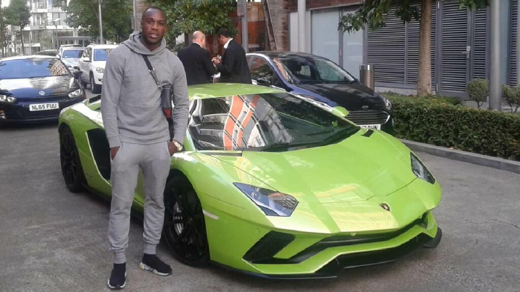 Michail Antonio with His Lamborghini Huracan