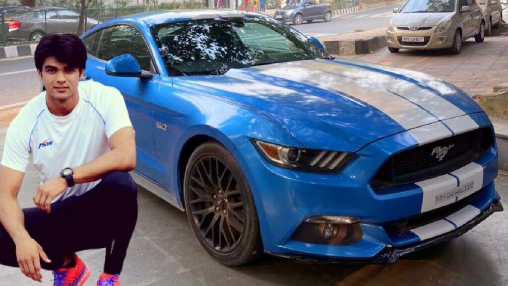 Neeraj Chopra with Ford Mustang GT