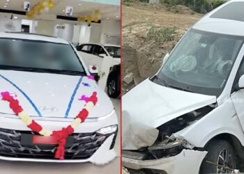 New Hyundai Verna Accident Gurgaon