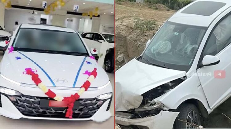New Hyundai Verna Accident Gurgaon