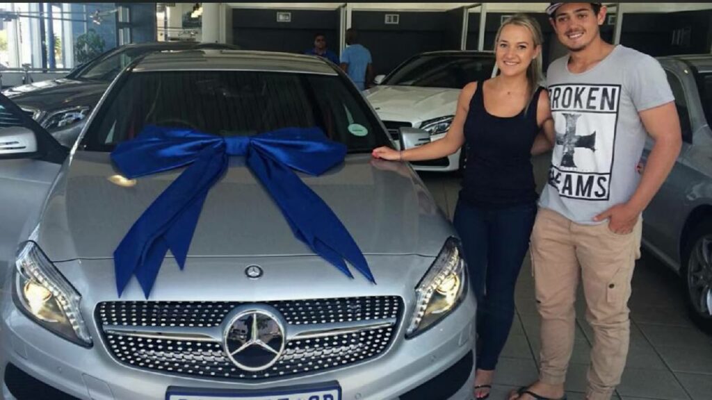 Quinton De Kock with His Mercedes benz A class