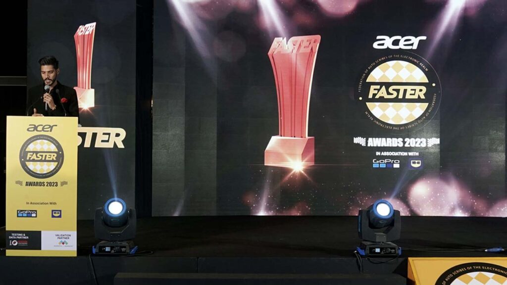 Ravin Kundu Emcee Acer Faster Awards 2023 orana Conventions Gurugram