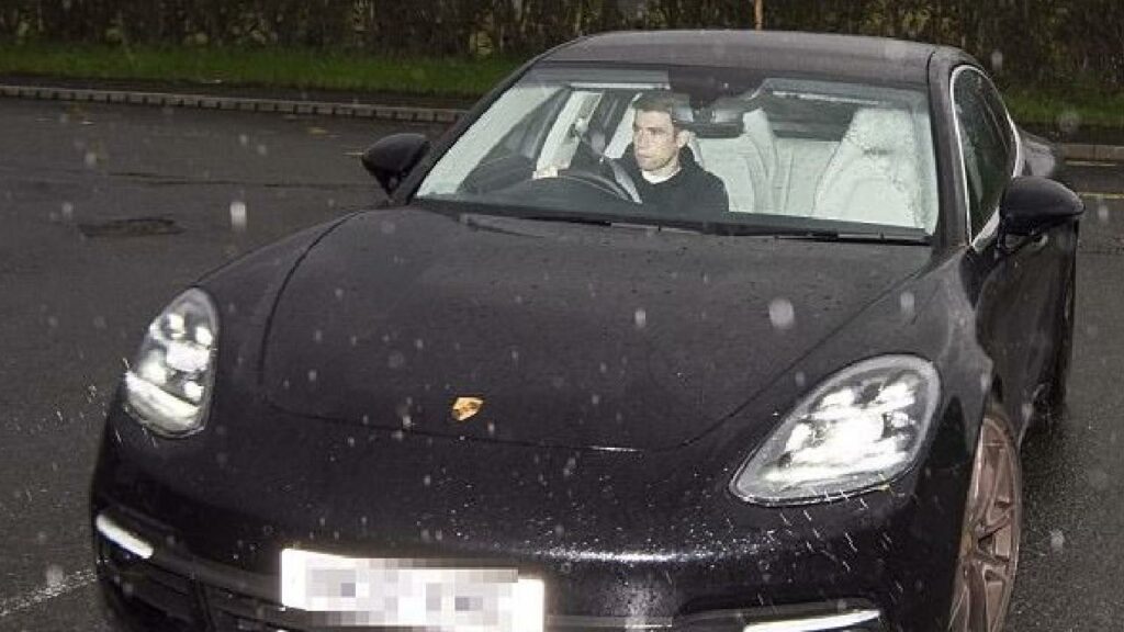Seamus Coleman with His Porsche Panamera