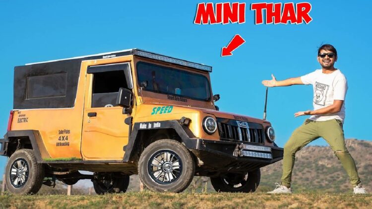 Solar Electric Mini Mahindra Thar 4x4