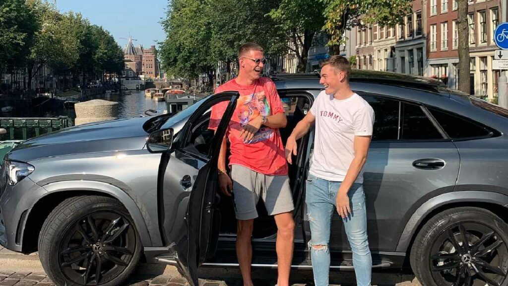 Sven Botman with His Mercedes benz