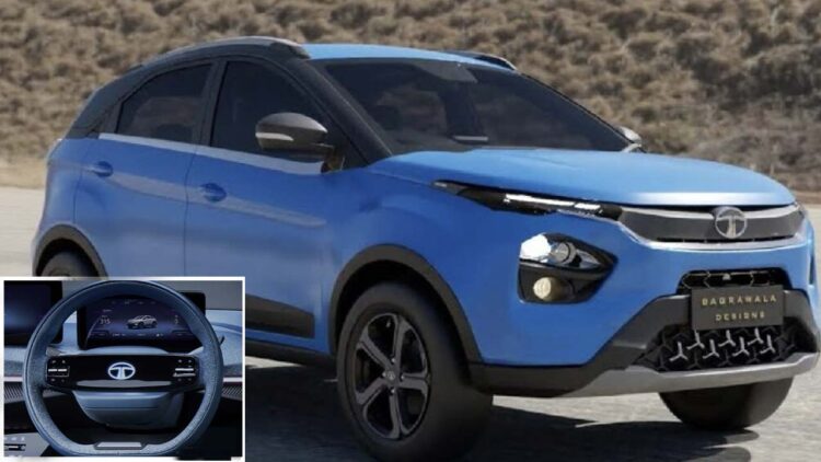 2023 Tata Nexon Facelift Screen Steering Wheel