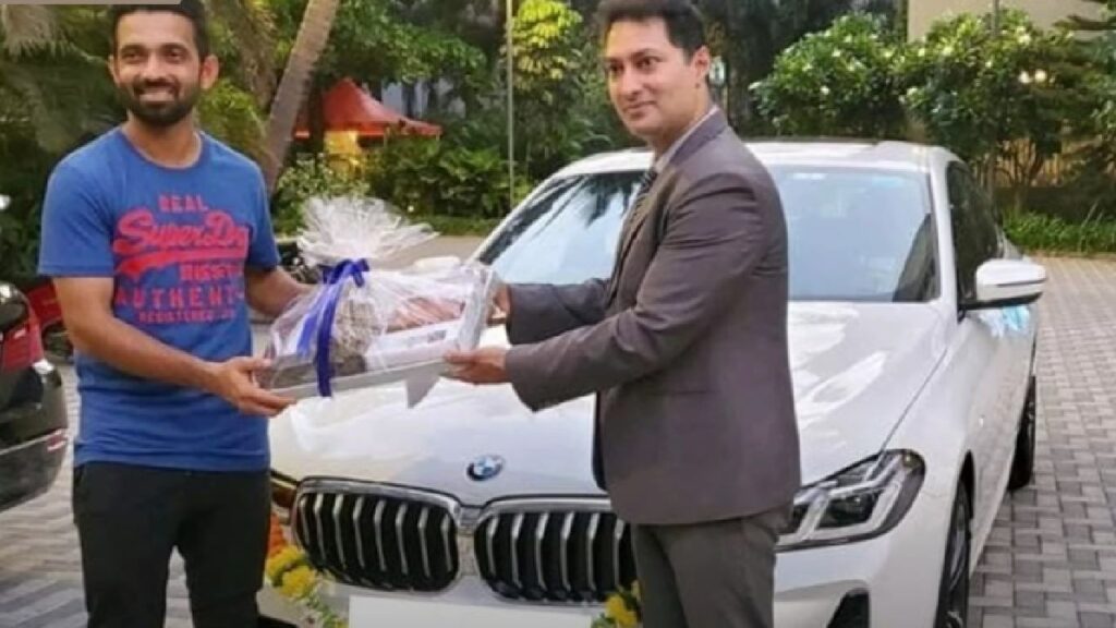 Ajinkya Rahane with BMW 6 Series