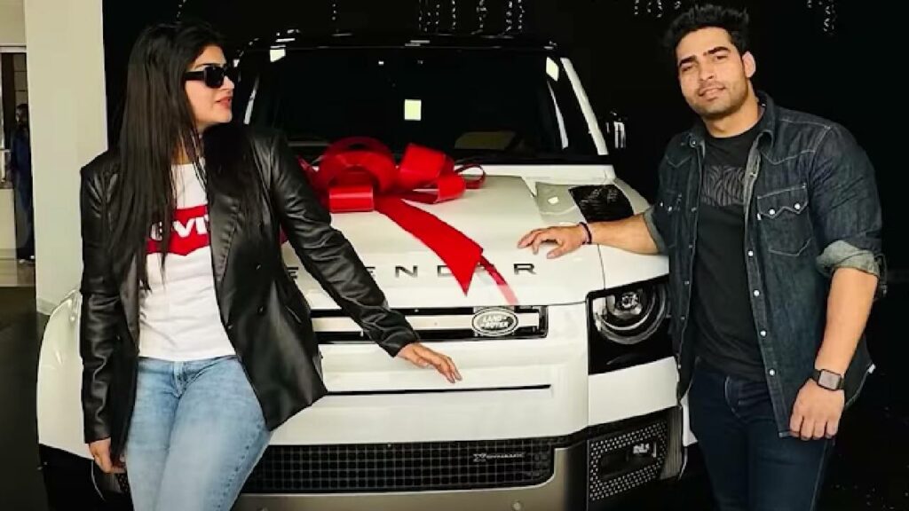 Ajju Bhai with his Land Rover Defender