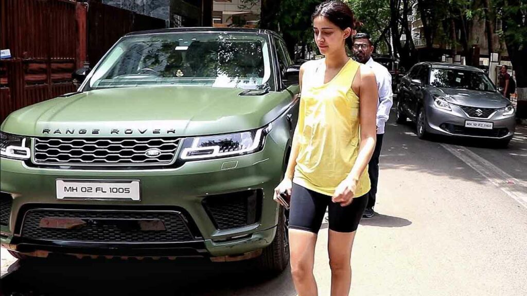 Ananya Pandey with Modified Range Rover Sport