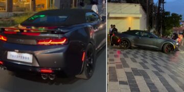 Andrew Tate in Chevy Camaro SS in India