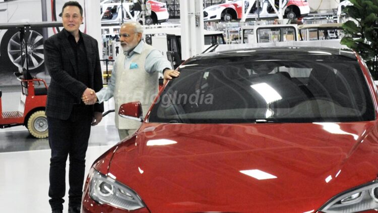 Elon Musk Narendra Modi Tesla Factory India