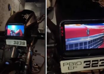 Hero Splendor With Touchscreen Instead of Headlight