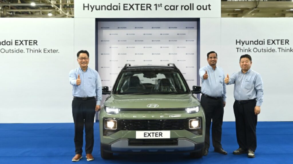 First Hyundai Exter Micro SUV Rolls Off Production Line