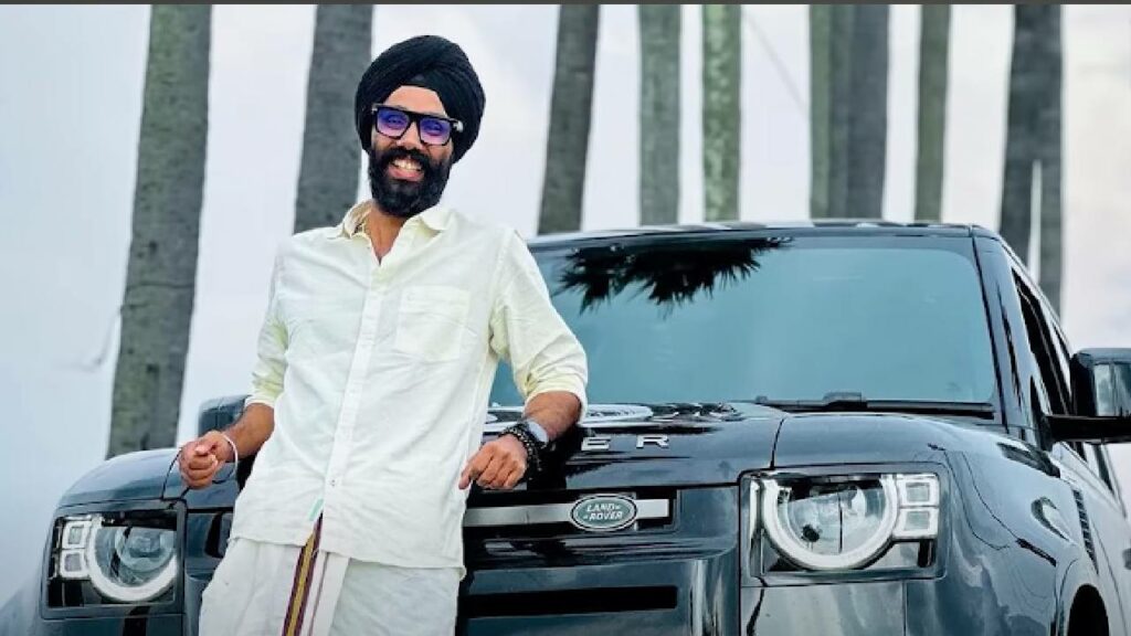 Jatt Prabhjot with his Land Rover Defender