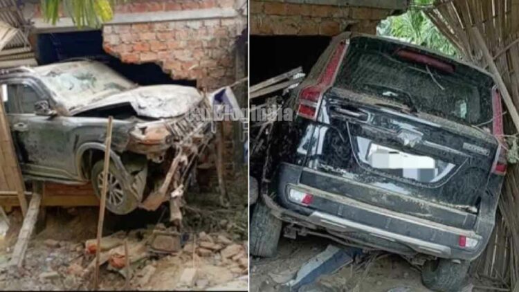 Mahindra Scorpio N Crashes into House