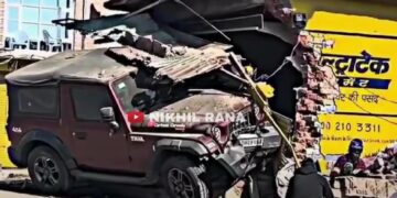 Mahindra Thar Breaks Wall