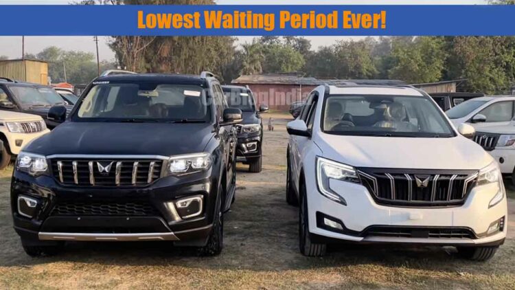 mahindra xuv700 scorpio n lowest waiting period