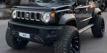 Maruti Jimny with Aftermarket 20-inch Alloys