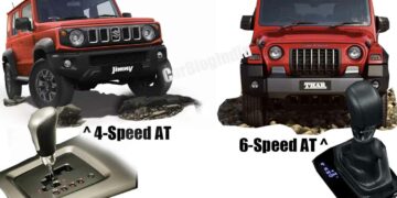 maruti jimny 4-speed at vs mahindra thar 6-speed at