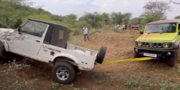 Maruti Jimny Rescued by Gypsy
