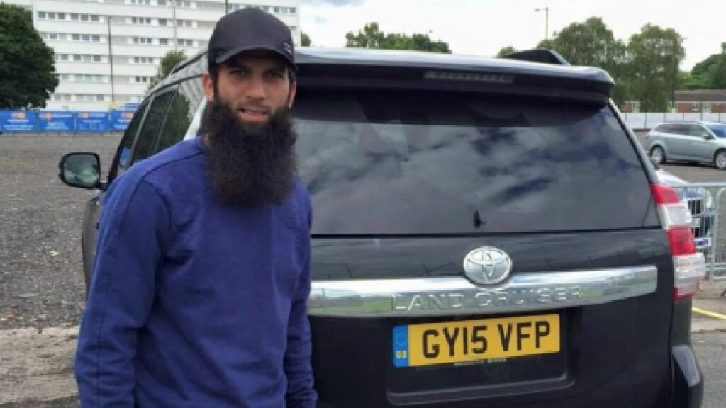 Moeen Ali with Toyota Land Cruiser