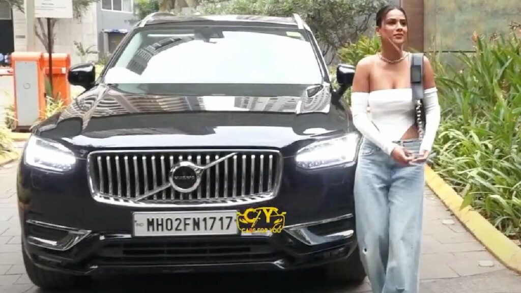 Nia Sharma in Volvo XC90