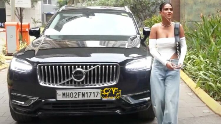 Nia Sharma in Volvo XC90