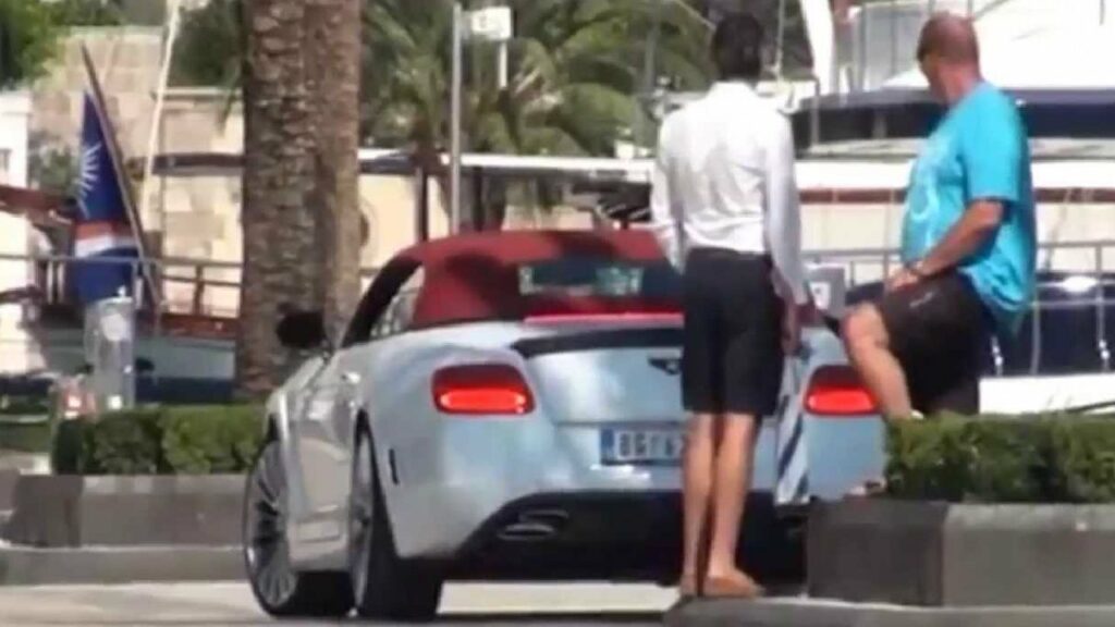 Novak Djokovic with His Bentley Continental Gt