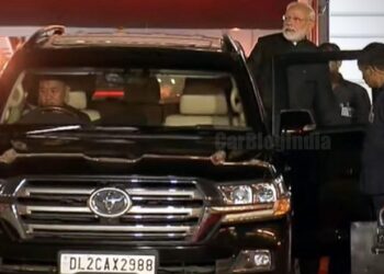 pm modi toyota land cruiser