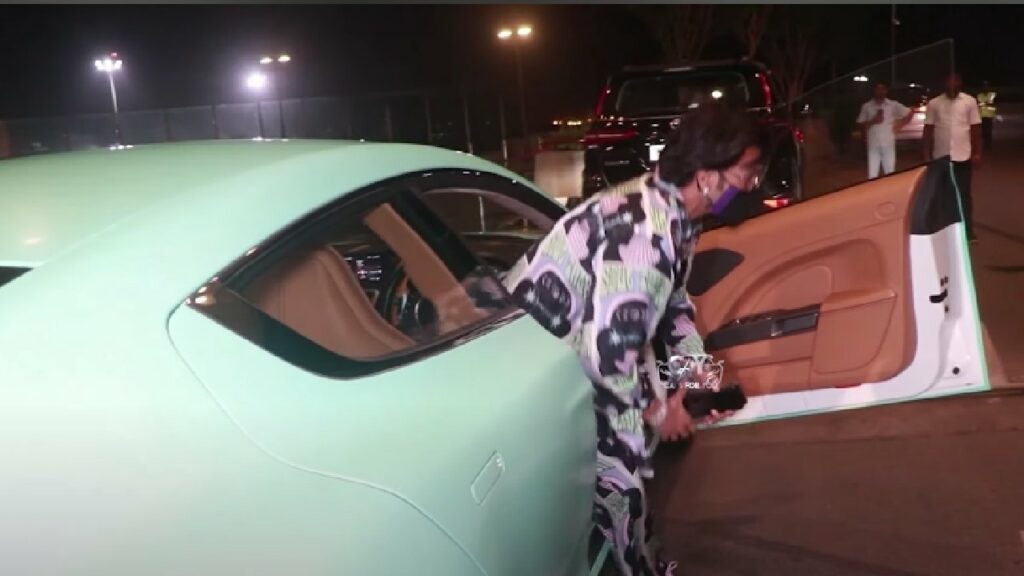 Ranveer Singh with His Aston Martin Rapid S