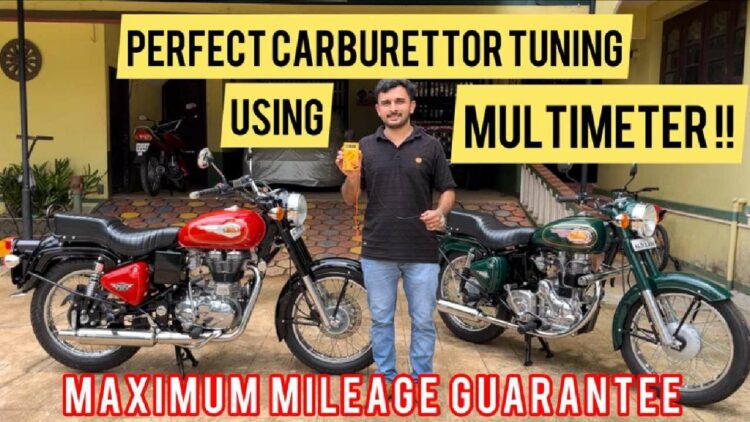 Royal Enfield Bullet Carburettor Tuned Using Multimeter