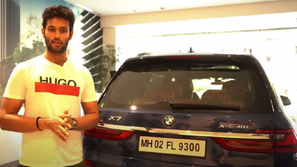 Shivam Dube with BMW X7