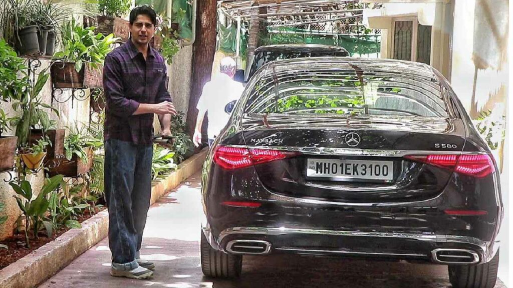 Sidharth Malhotra with His Mercedes Maybach S580
