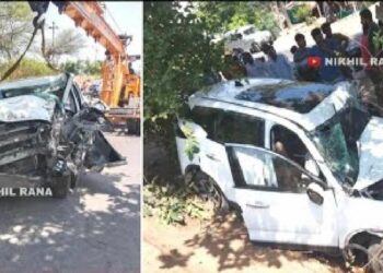 Tata Harrier High Speed Crash