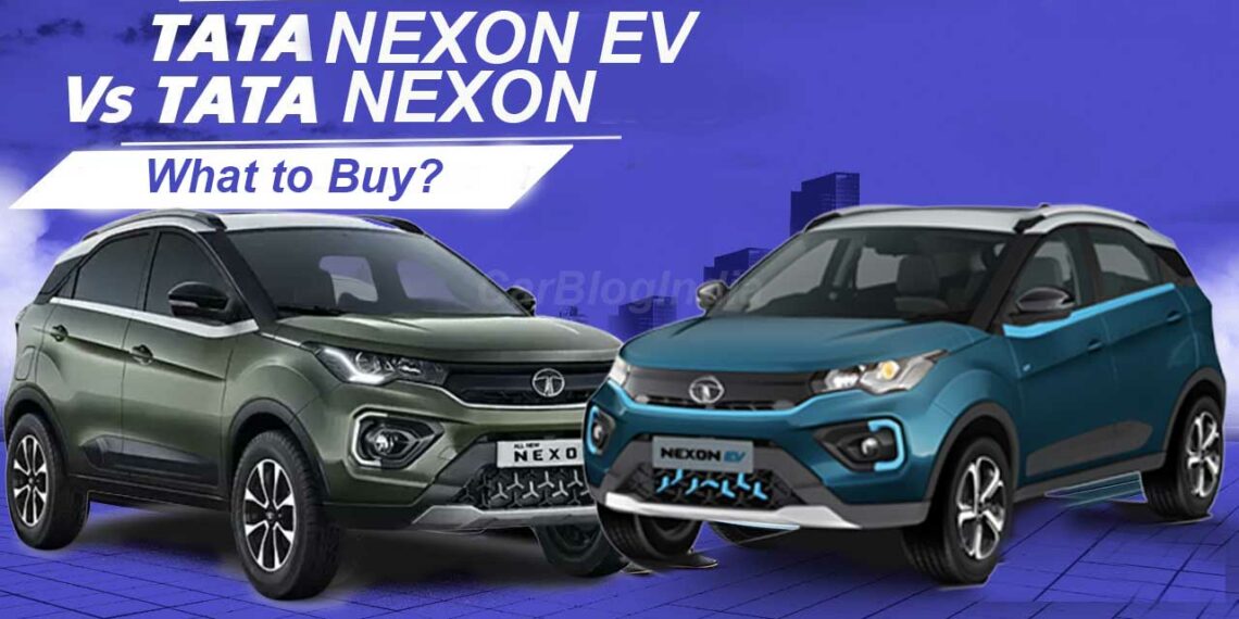 tata nexon ev vs tata nexon petrol diesel