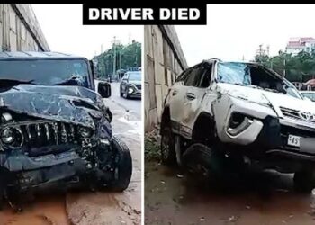 Toyota Fortuner Mahindra Thar Crash Guwahati Assam