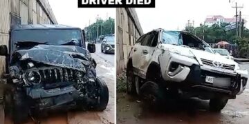 Toyota Fortuner Mahindra Thar Crash Guwahati Assam