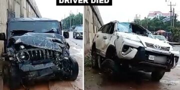 Toyota Fortuner Mahindra Thar Crash Guwahati Assam