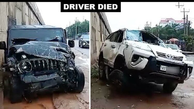 Toyota Fortuner Mahindra Thar Crash Guwahati Assam
