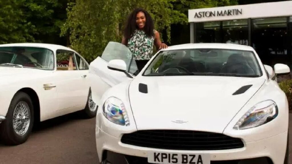 Serena Williams with Aston Martin Vanquish