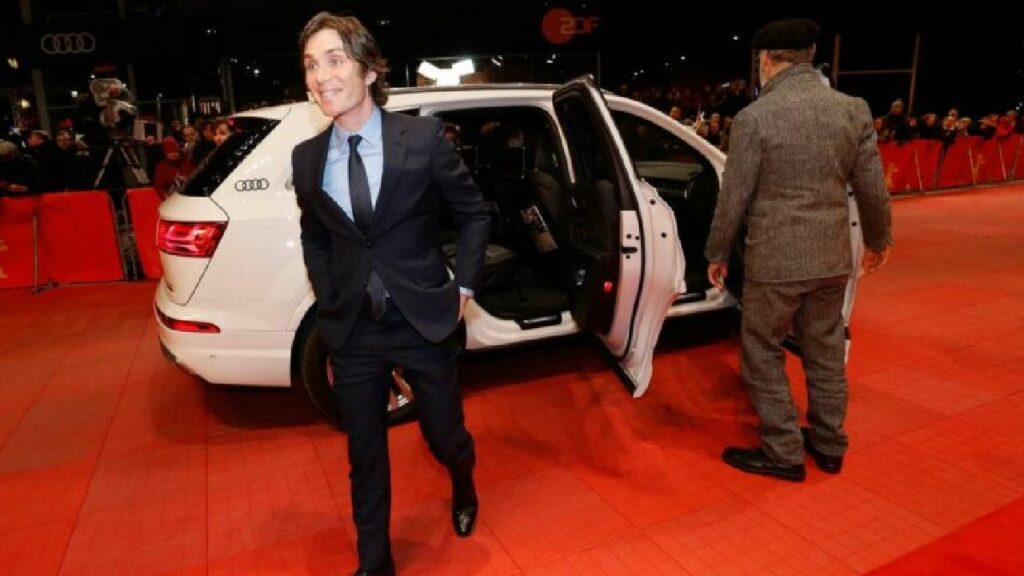 Cillian Murphy with his Audi Q7