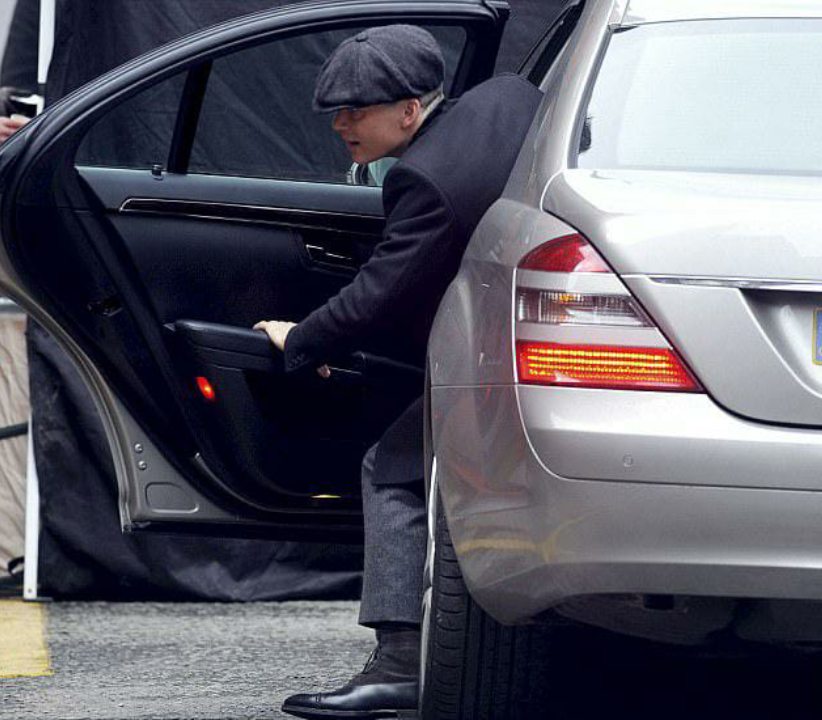 Cillian Murphy with his Mercedes-Benz S-Class