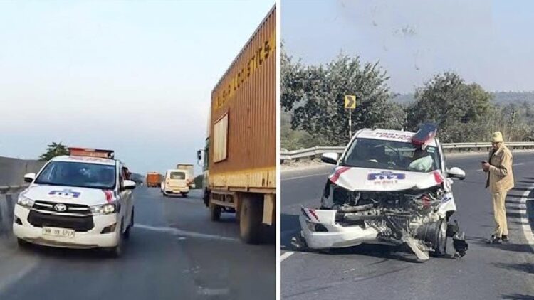 gurgaon police toyota innova accident 1 dead