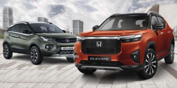 honda elevate vs tata nexon comparison