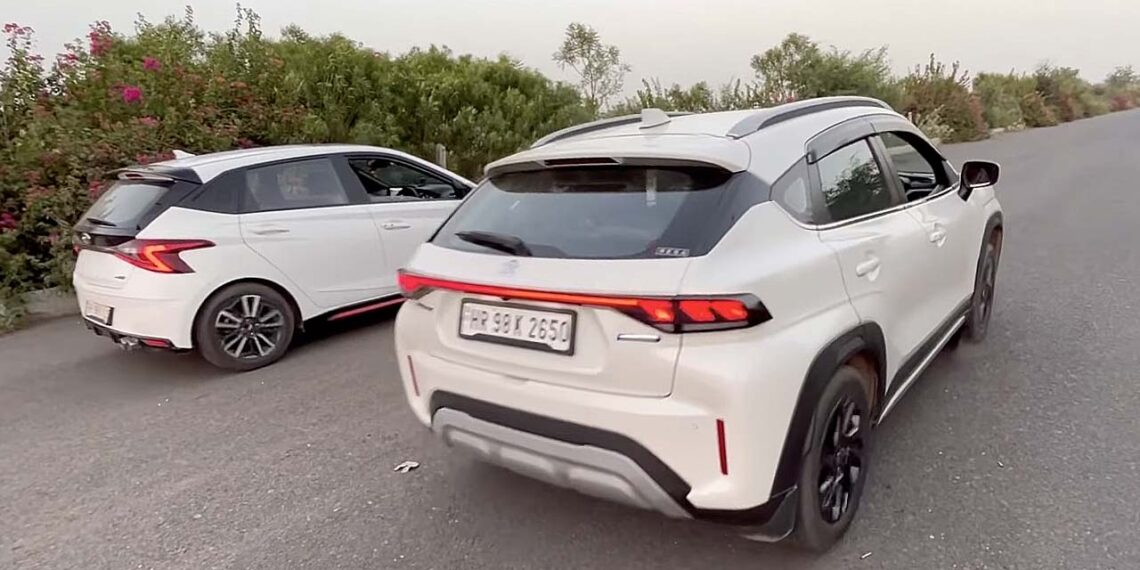 hyundai i20 n-line vs maruti fronx drag race