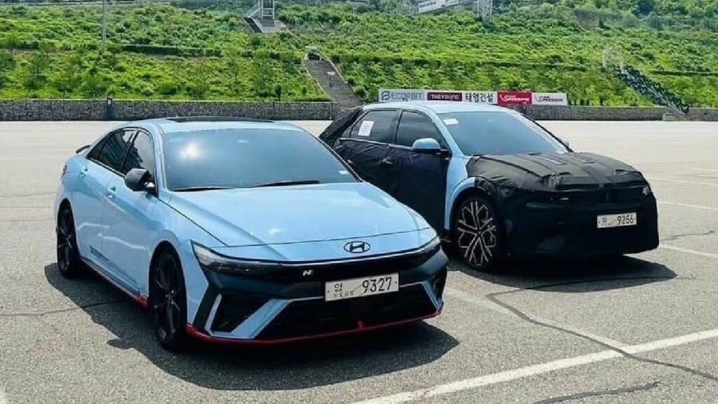 Hyundai Ioniq 5 N Spied Next to Elantra N